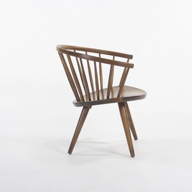 Runder Stuhl von Yngve Ekstrom Arka, Vintage-Sessel aus Ahornholz, hergestellt in Schweden (Moderne) im Angebot