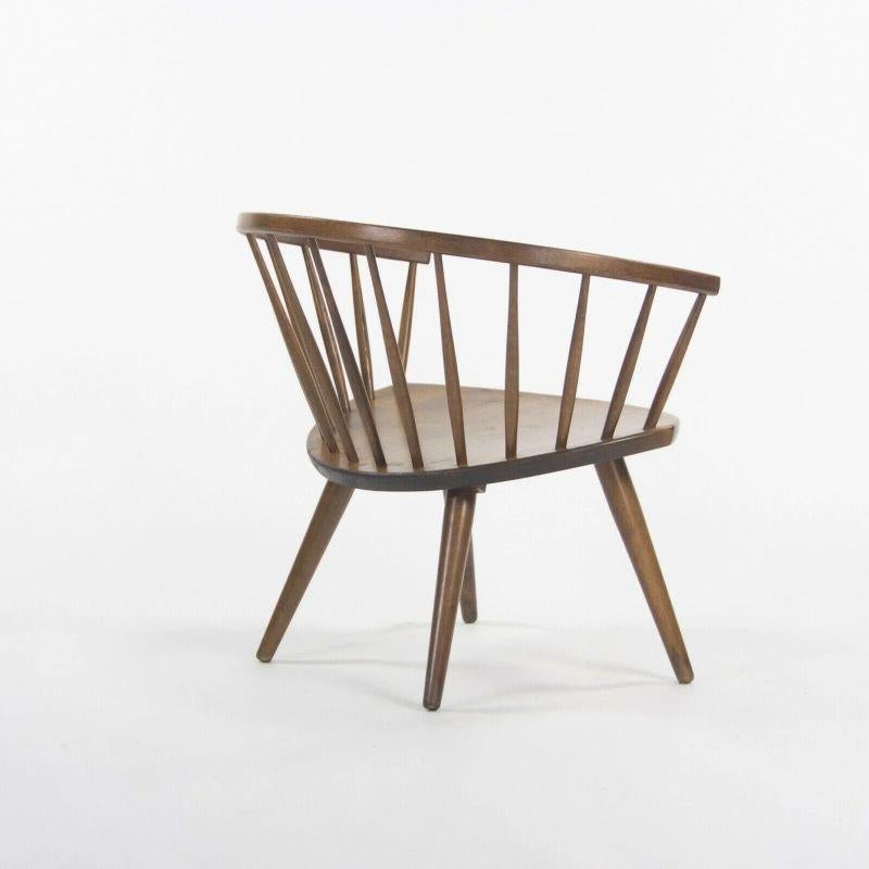 Runder Stuhl von Yngve Ekstrom Arka, Vintage-Sessel aus Ahornholz, hergestellt in Schweden (Schwedisch) im Angebot