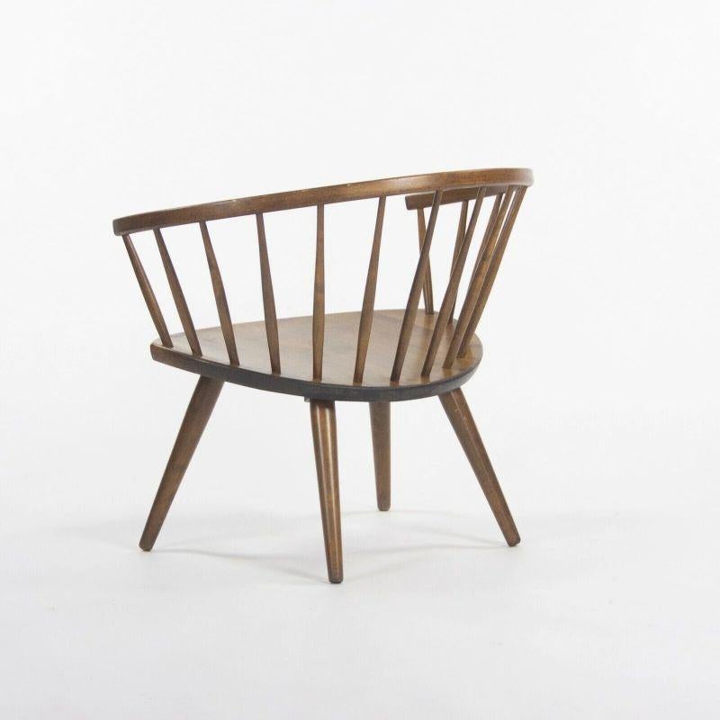 Runder Stuhl von Yngve Ekstrom Arka, Vintage-Sessel aus Ahornholz, hergestellt in Schweden (Mitte des 20. Jahrhunderts) im Angebot