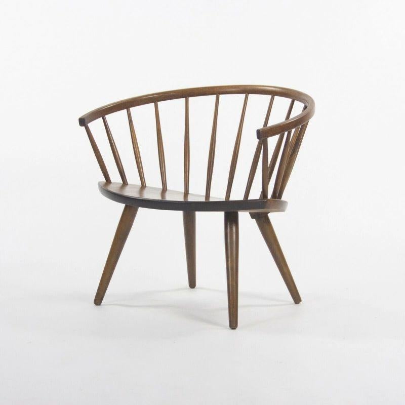 Runder Stuhl von Yngve Ekstrom Arka, Vintage-Sessel aus Ahornholz, hergestellt in Schweden im Angebot 1
