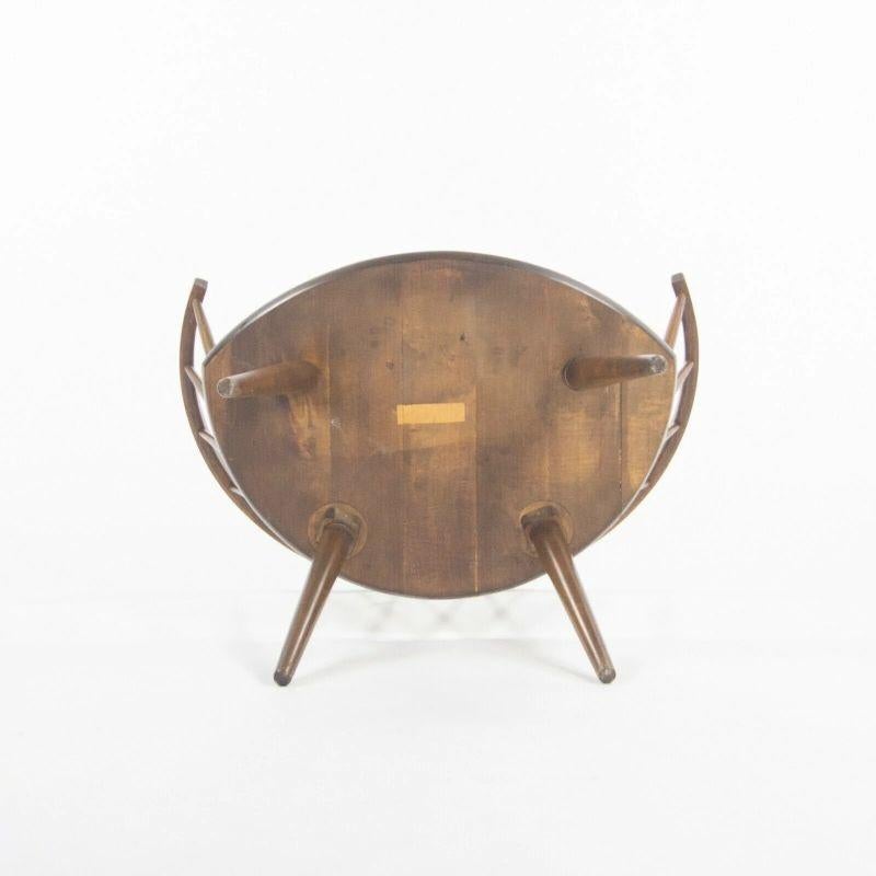 Runder Stuhl von Yngve Ekstrom Arka, Vintage-Sessel aus Ahornholz, hergestellt in Schweden im Angebot 2