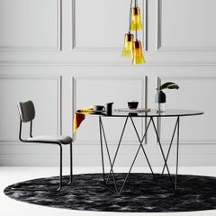 Round Charcoal Customizable Trilogia Cowhide Area Rug X-Large