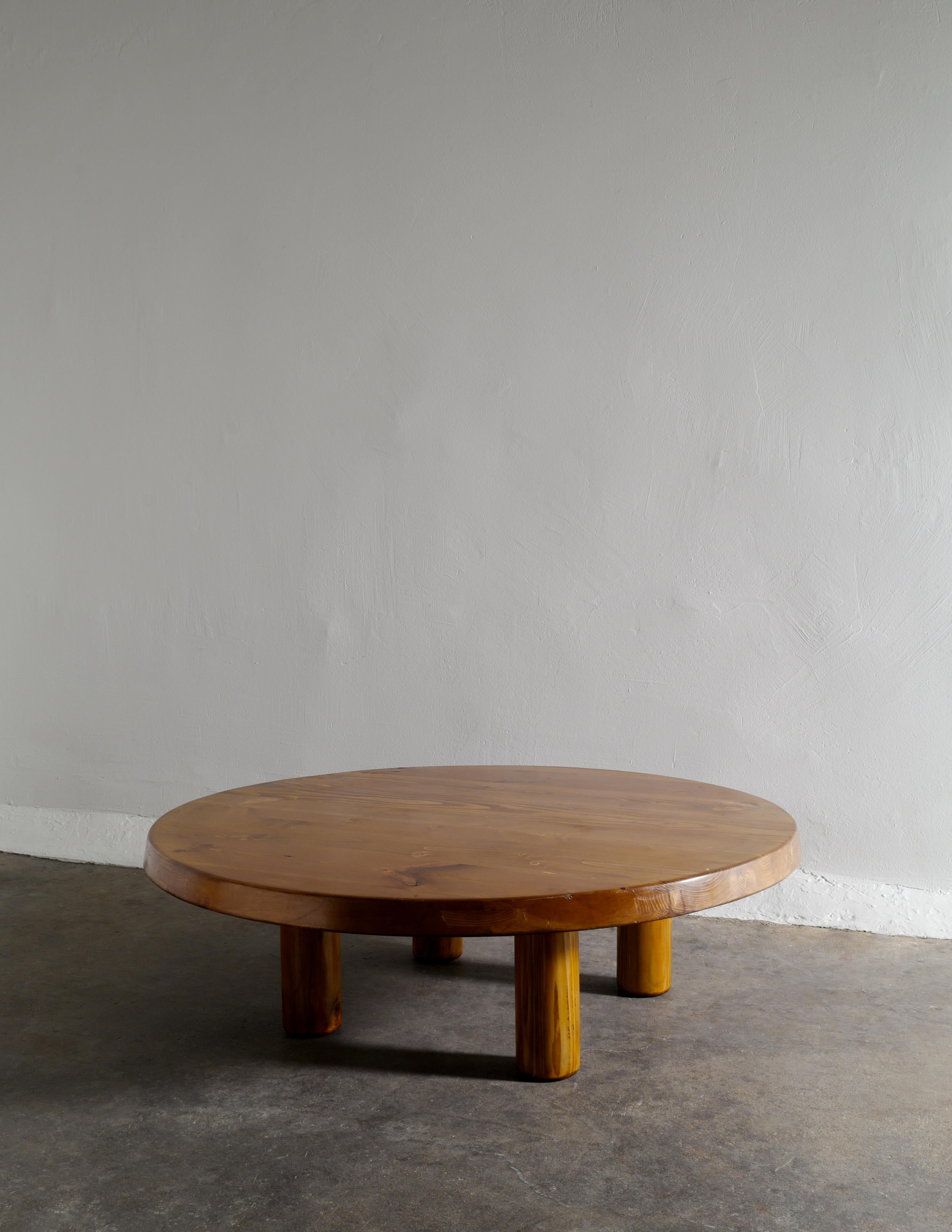 French Coffee Table in Pine Attr to Charlotte Perriand Produced in France 1960s 1