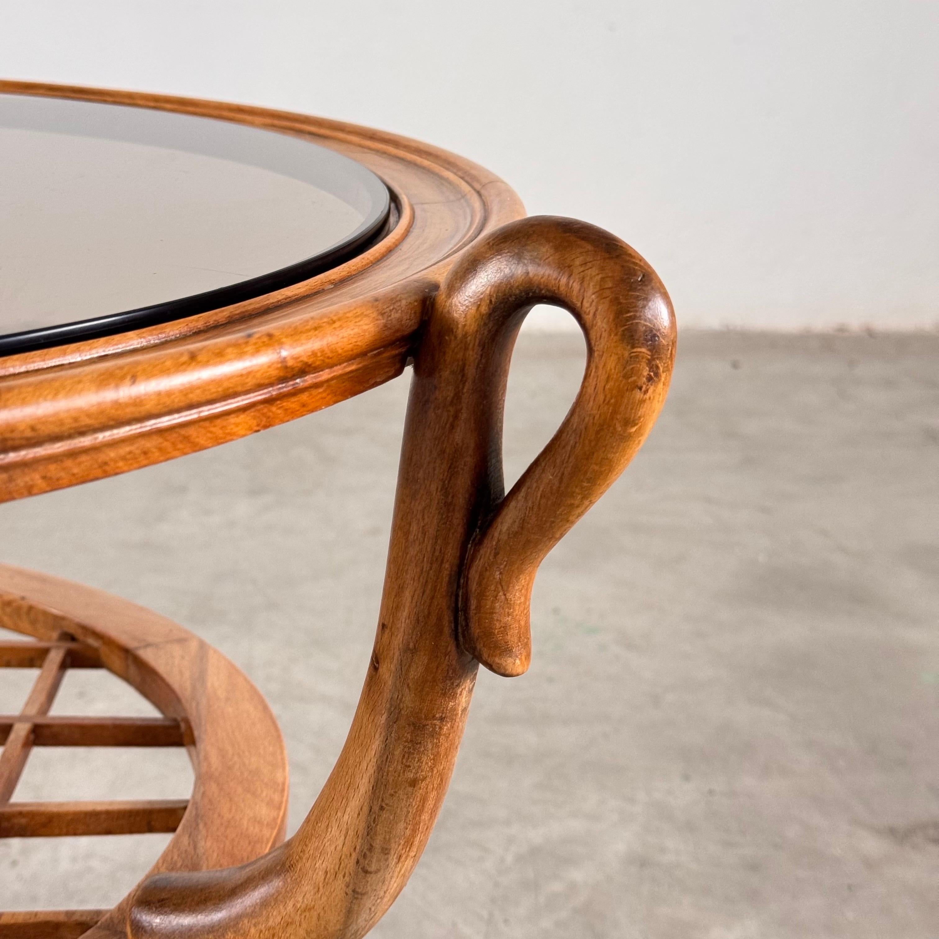Round Coffee Table attribuited to Paolo Buffa for Arrighi Serafino, 1950s In Good Condition For Sale In Bagnolo Mella, Brescia