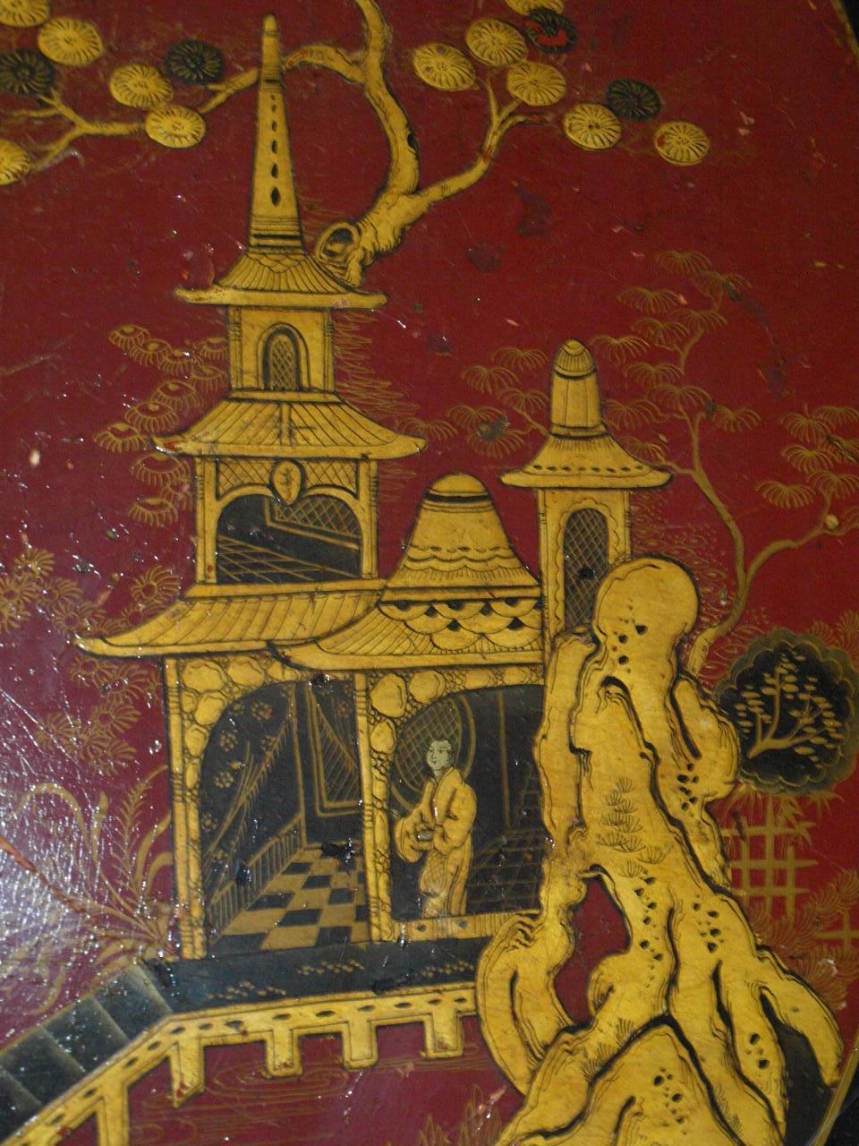 Round Chinese Chinoiserie Coffee Table 2