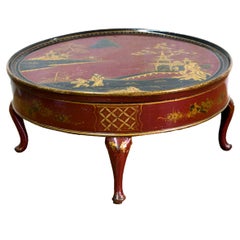 Round Chinese Chinoiserie Coffee Table