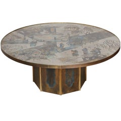 Round Chinoiserie Coffee Table by Philip and Kelvin LaVerne