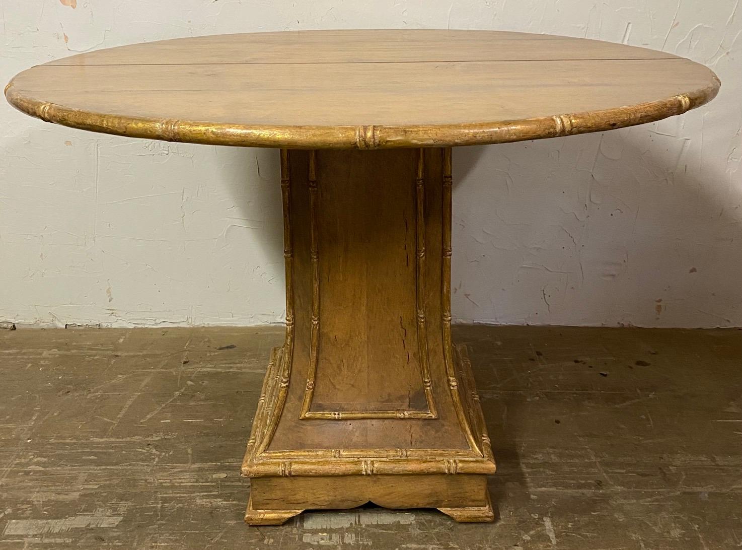 Chinese Chippendale Round Chippendale Style Pedestal Dining Table For Sale