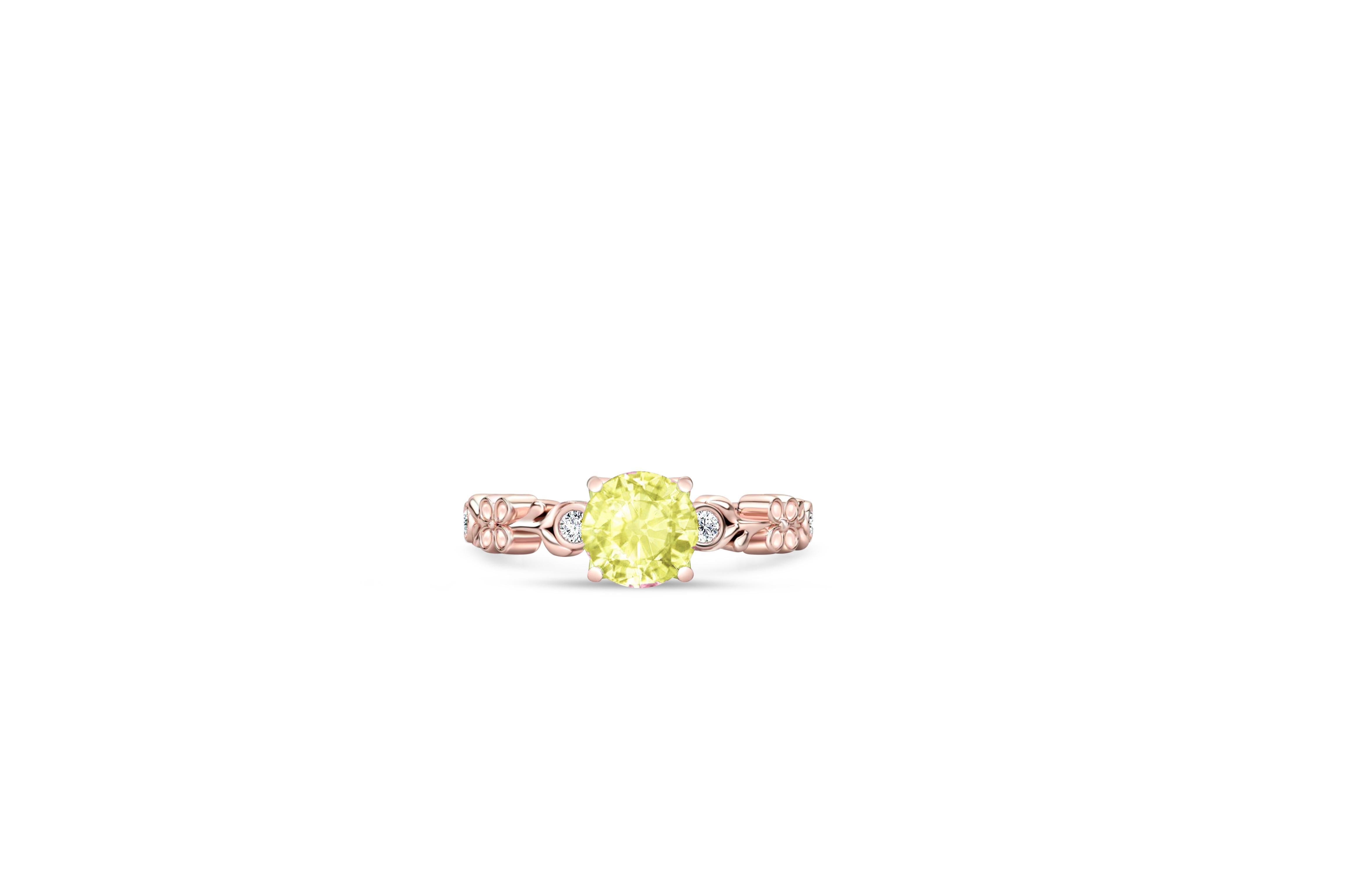 For Sale:  Round citrine 14 gold ring 2
