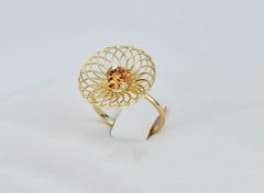 Round Citrine everyday ring