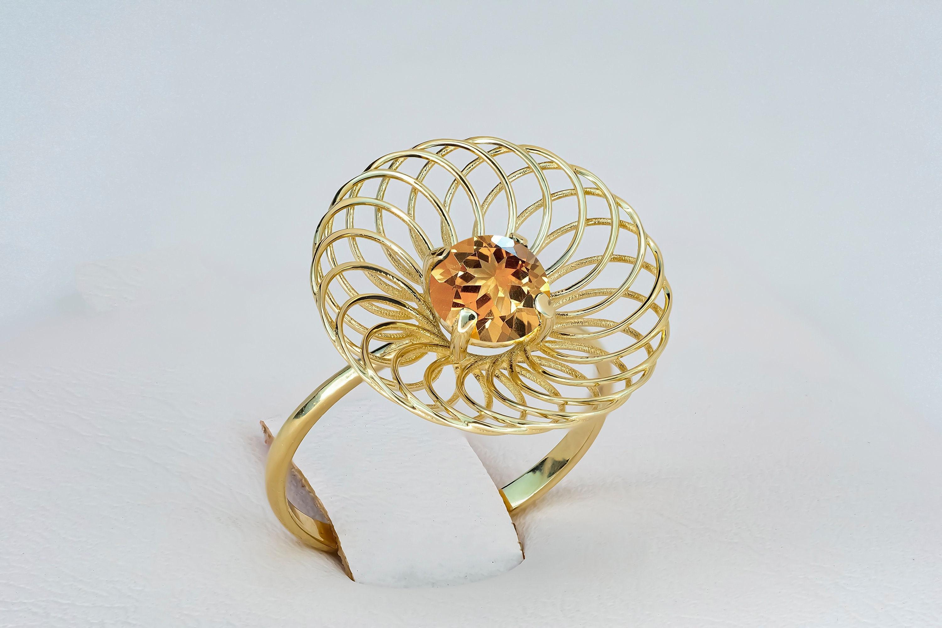 For Sale:  Round Citrine everyday ring 3