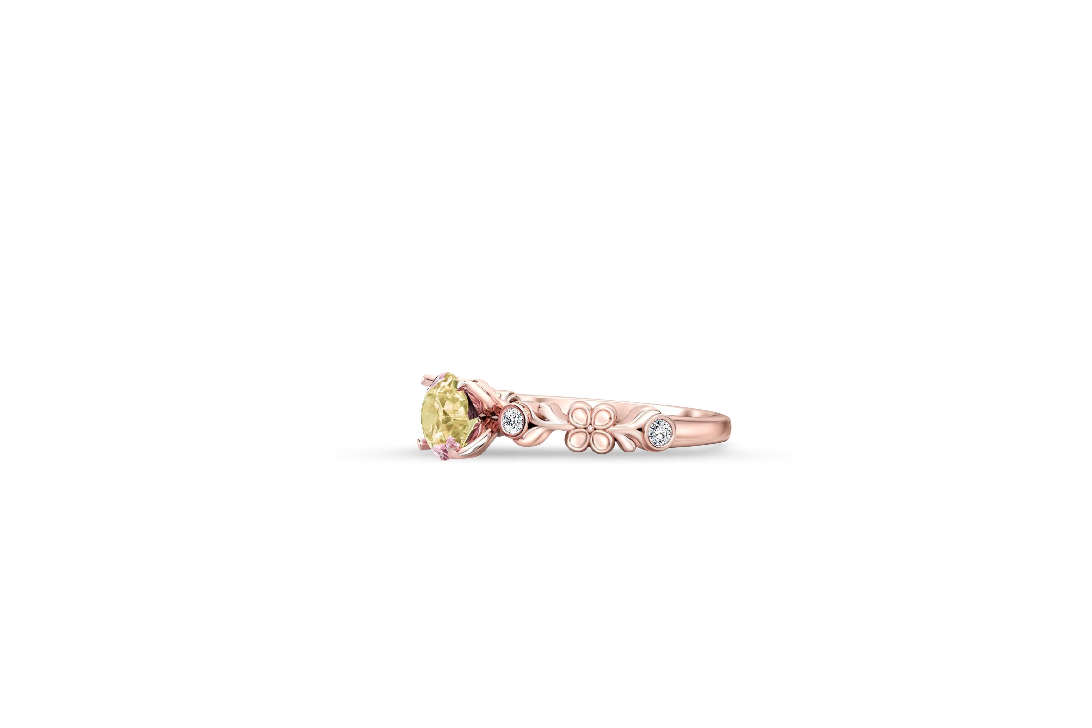 Im Angebot: Round citrine ring. () 4