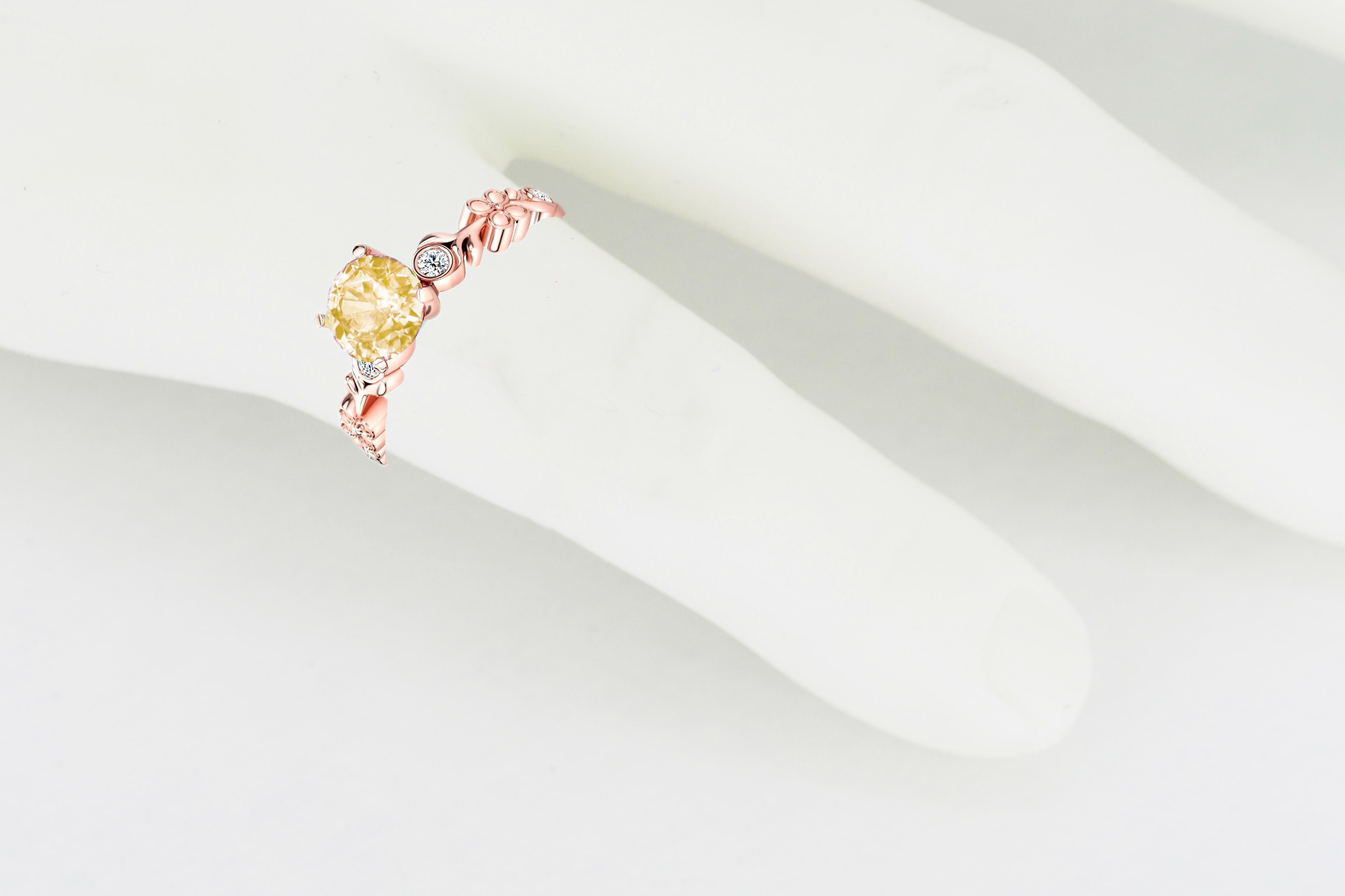 Im Angebot: Round citrine ring. () 5
