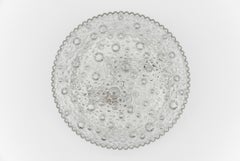 Round Clear Glass Bubble Flush Mount Light or Wall Lamp by Helena Tynell, 1960s