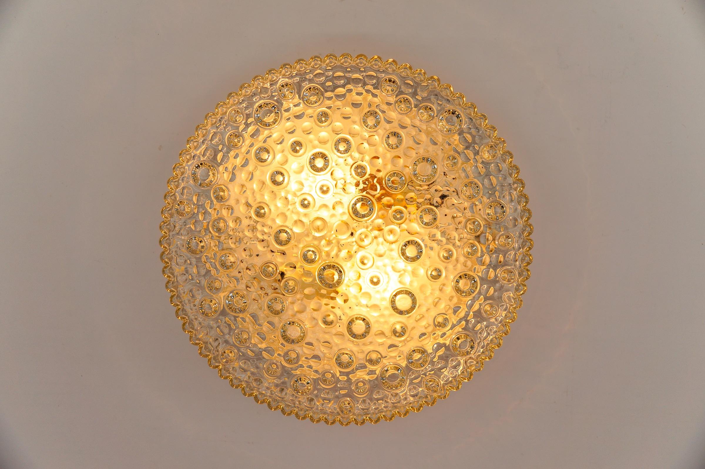 Runde Klarglasblase als Unterputzleuchte oder Wandlampe von Helena Tynell, 1960er Jahre (Moderne der Mitte des Jahrhunderts) im Angebot