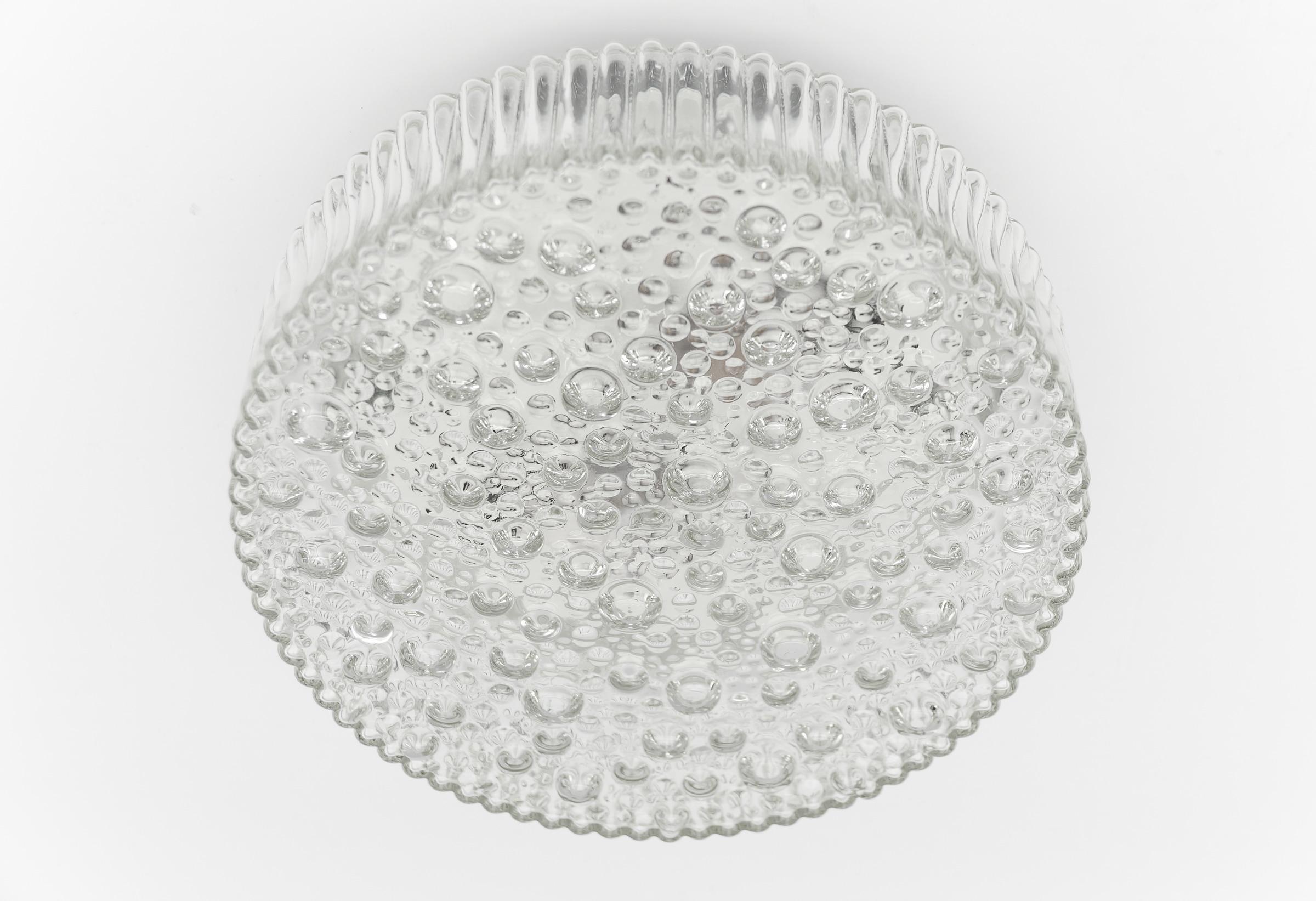 Runde Klarglasblase als Unterputzleuchte oder Wandlampe von Helena Tynell, 1960er Jahre (Deutsch) im Angebot