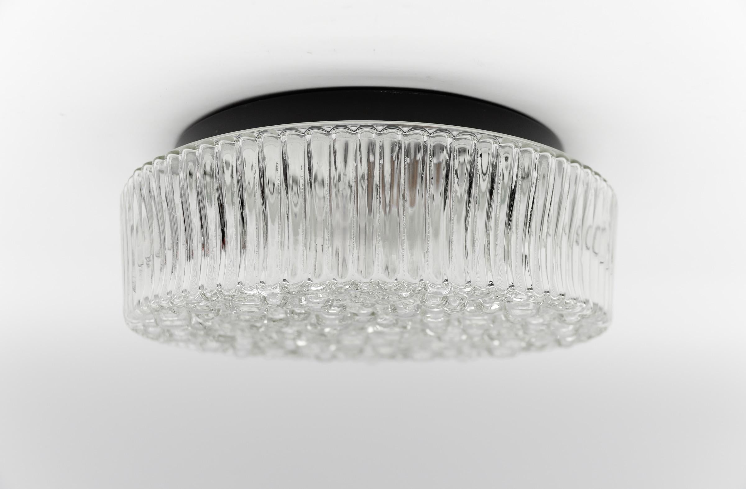 Runde Klarglasblase als Unterputzleuchte oder Wandlampe von Helena Tynell, 1960er Jahre im Angebot 1