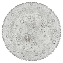 Round Clear Glass Bubble Flush Mount Light or Wall Lamp by Helena Tynell, 1960s