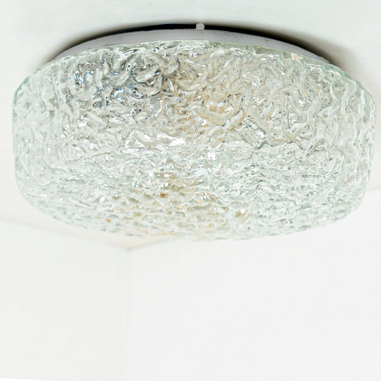 Empotrable redondo de cristal transparente texturado, al estilo de Limburgo en venta 7