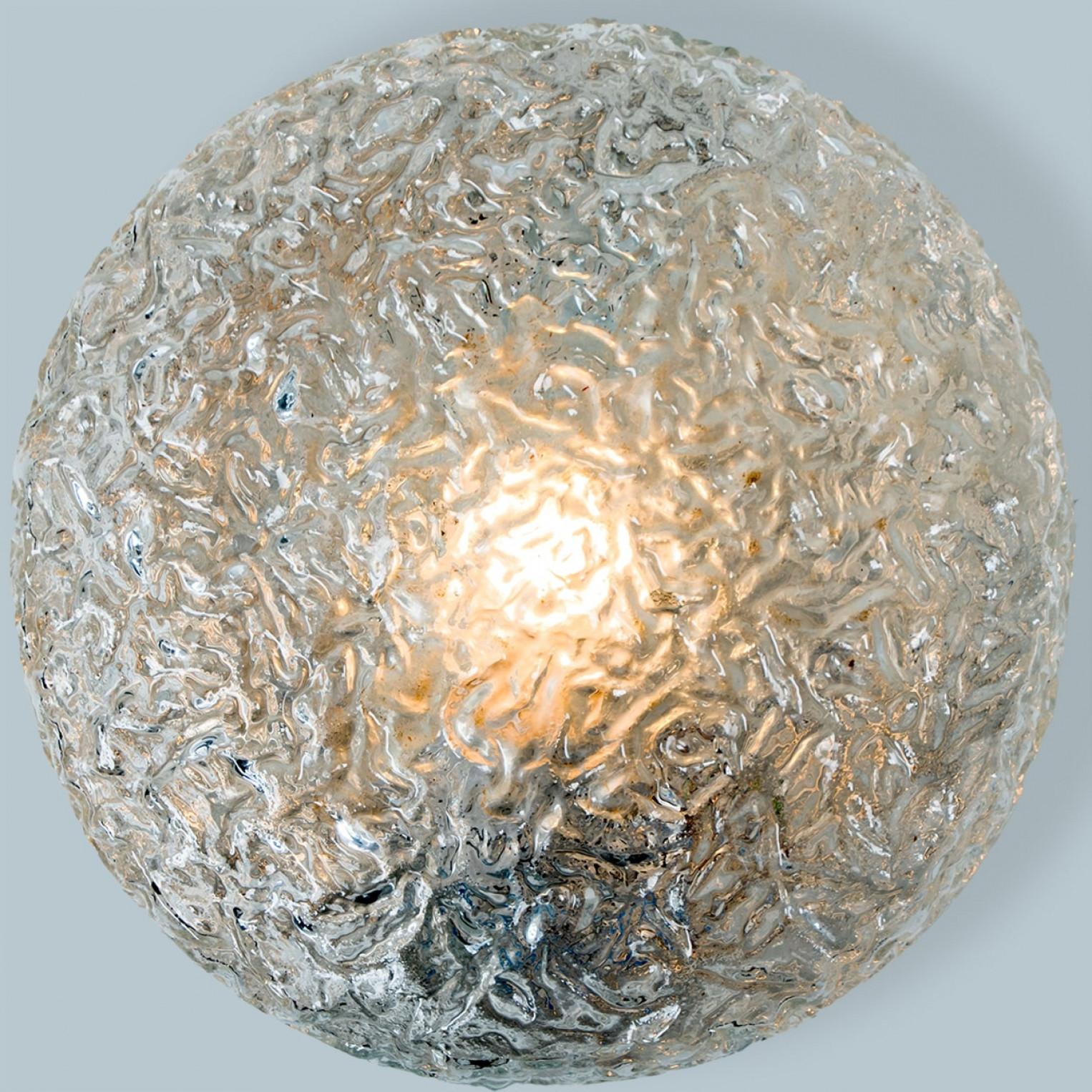 Empotrable redondo de cristal transparente texturado, al estilo de Limburgo en venta 11