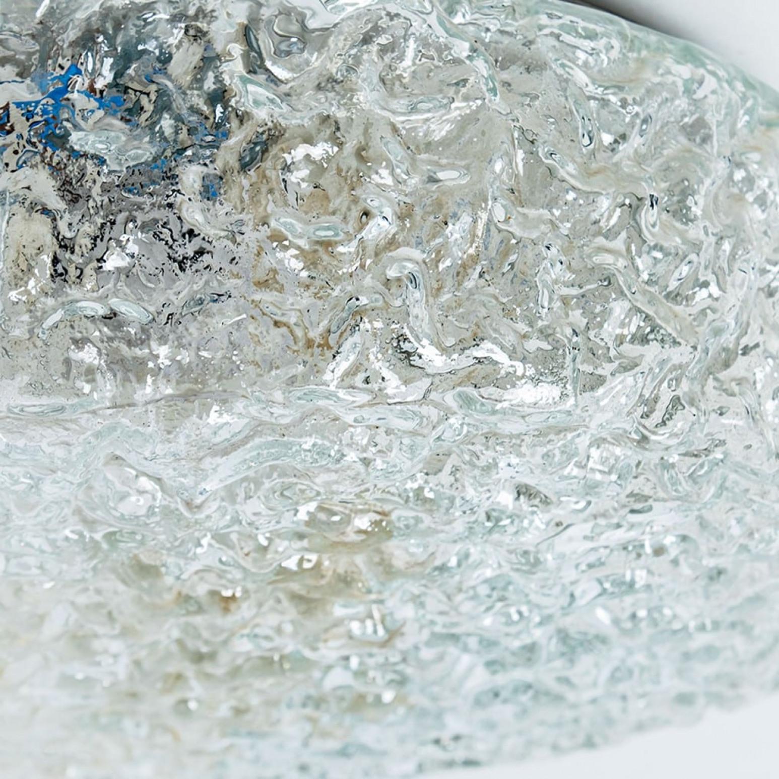 Empotrable redondo de cristal transparente texturado, al estilo de Limburgo Otro en venta