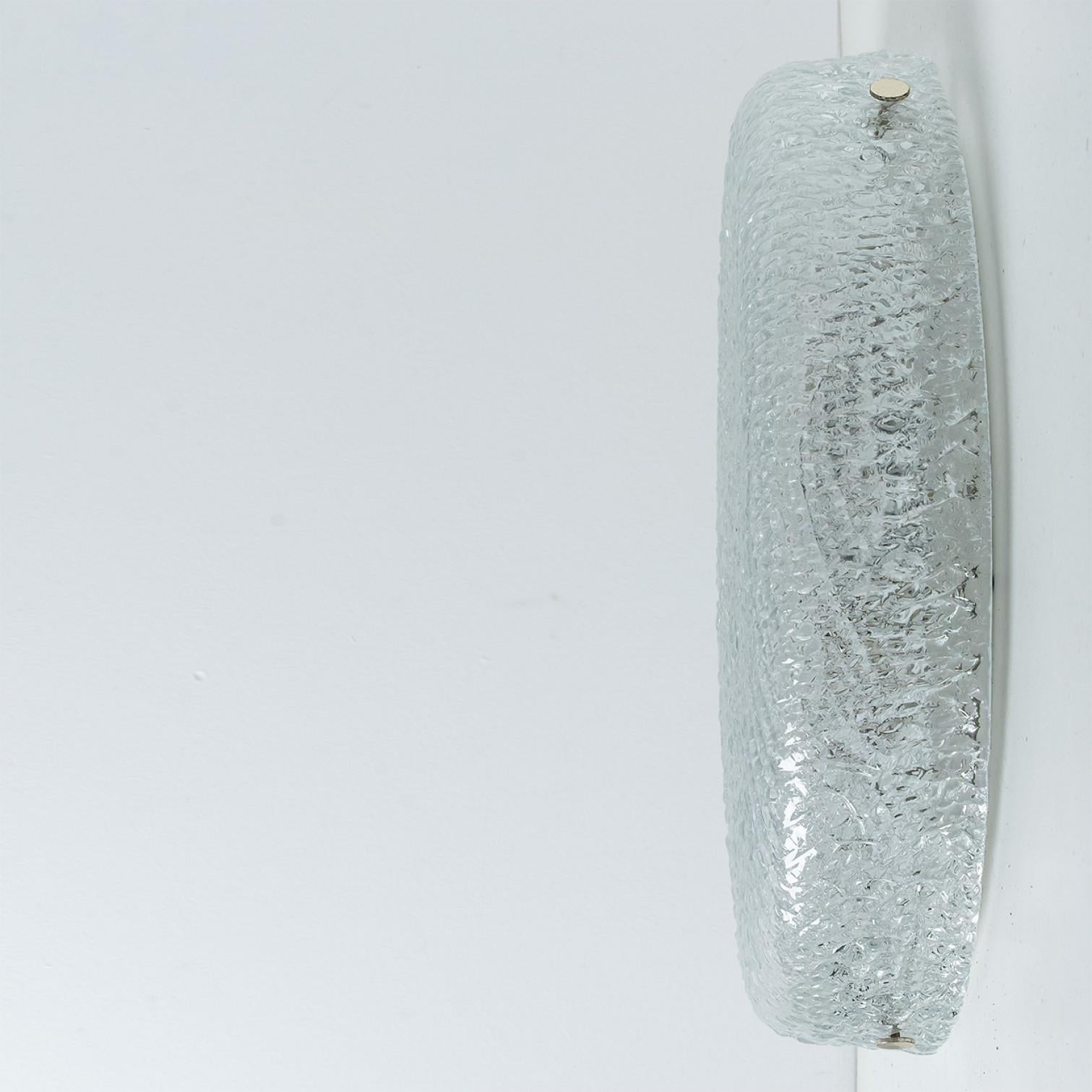 Empotrable Redondo de Cristal Transparente Texturado, Limburgo en venta 2