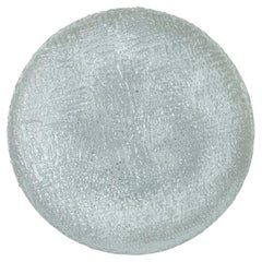 Round Clear Textured Glass Flush Mount, Limburg