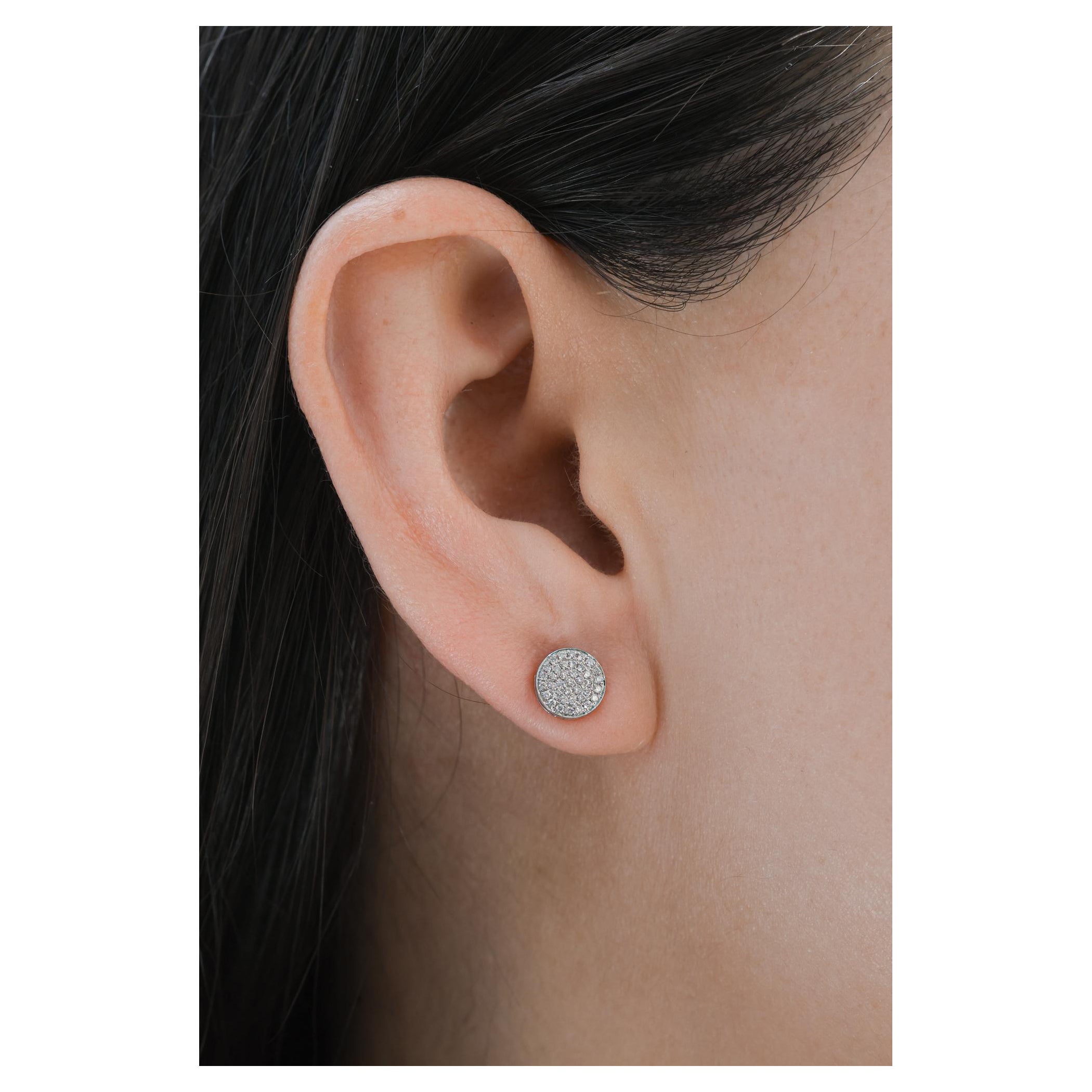 Boucles d'oreilles diamant rond 0.33 cts.