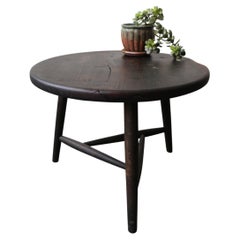Round Coffee Table by Fuugs in Blackened Oak