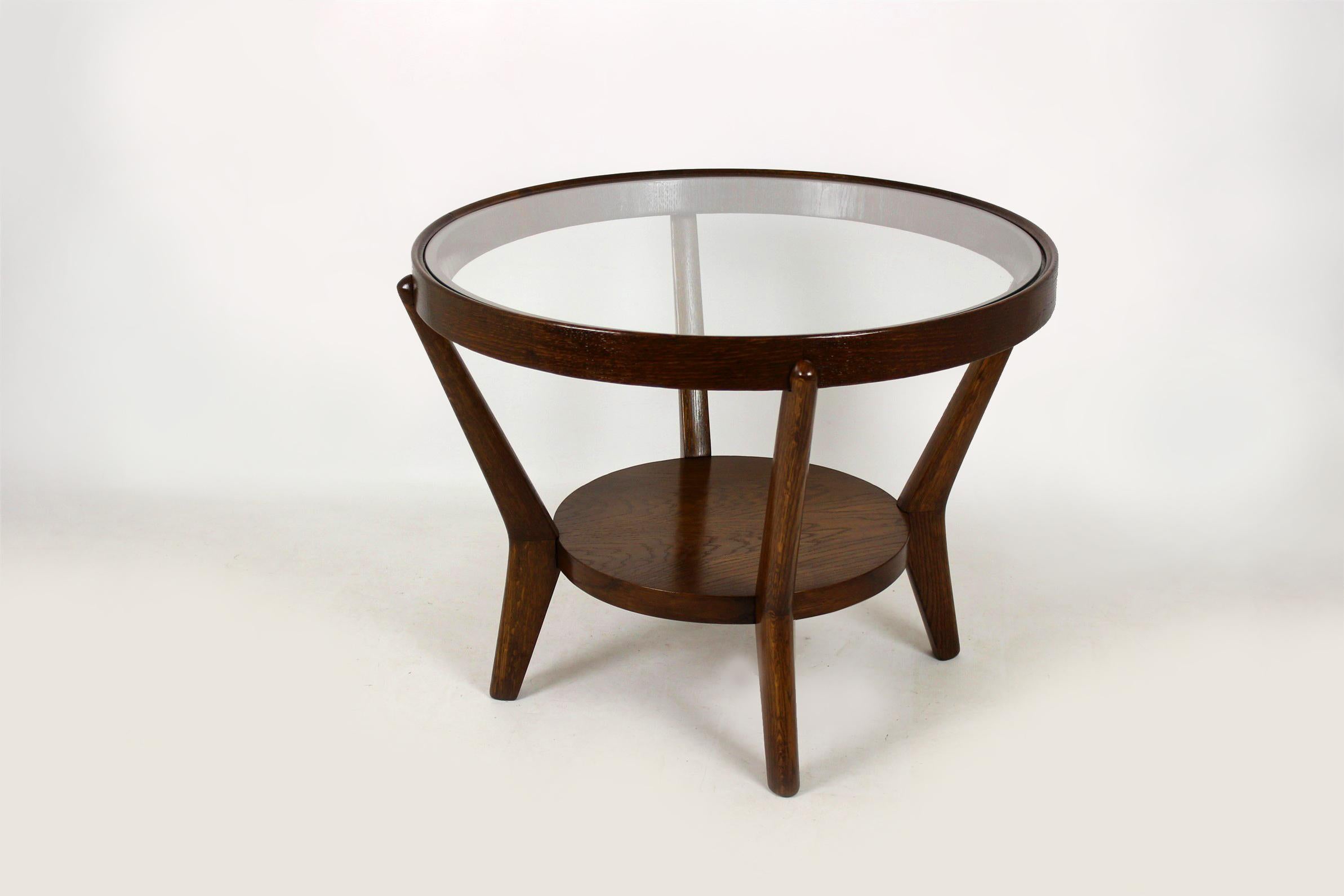 Round Coffee Table by Karel Koželka & Antonin Kropáček for Interier Praha, 1940s 6