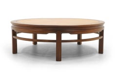 Round Coffee Table by Kittinger, Two-Toned Teak and Mahogany, Expertly Restored