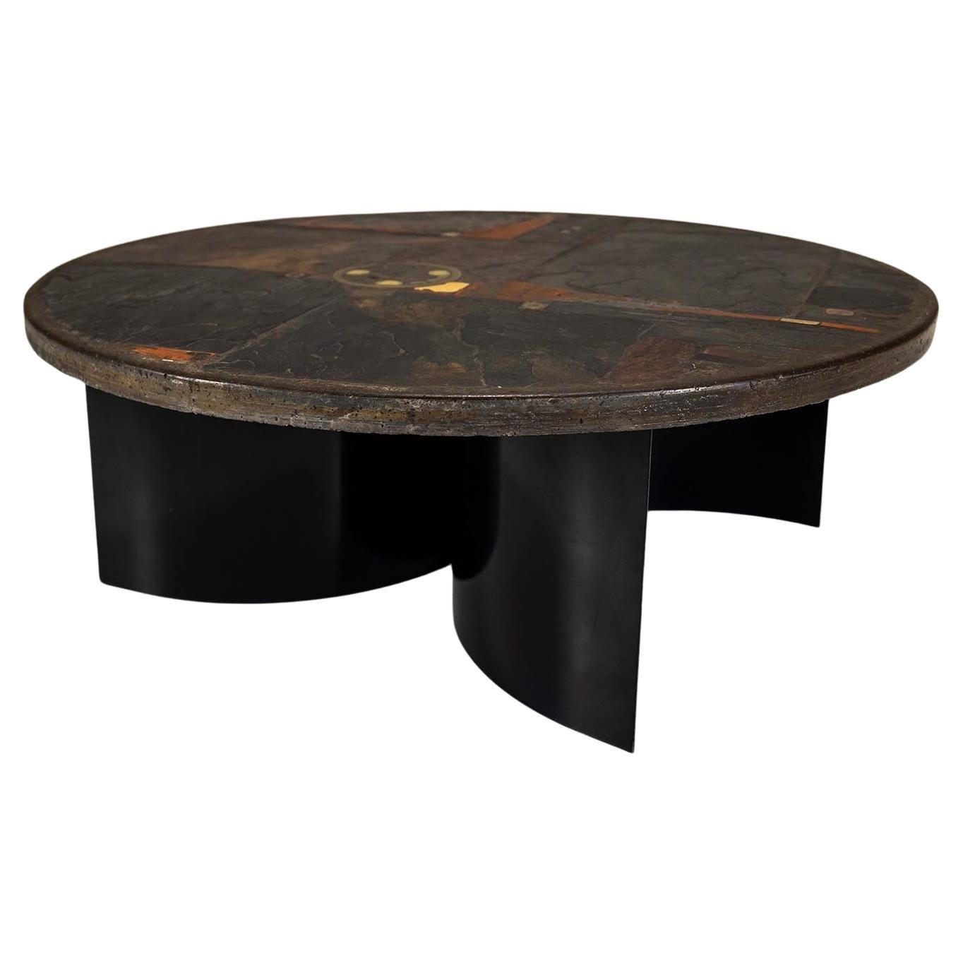 Runder Couchtisch von Paul Kingma, Niederlande 1980