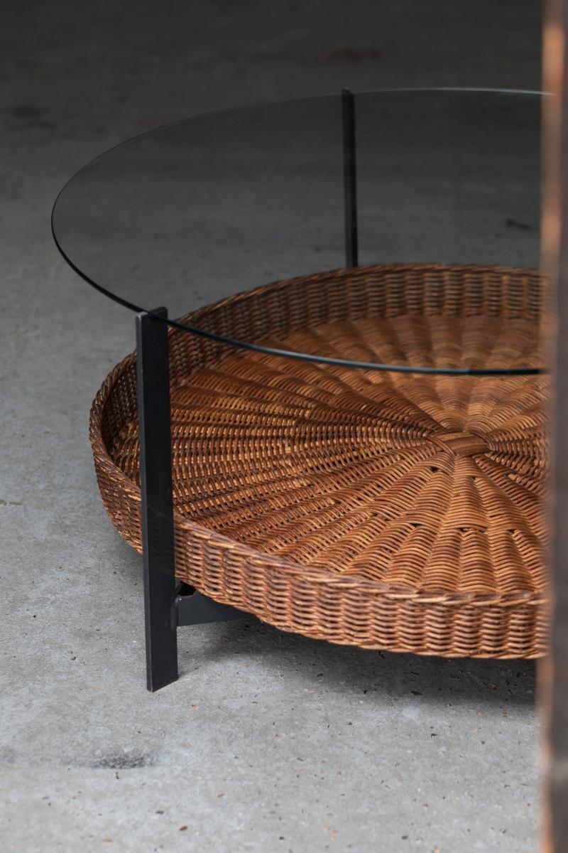Round coffee table by Rudolf Wolf for Rohé Noordwolde, Dutch design, 1950s 1