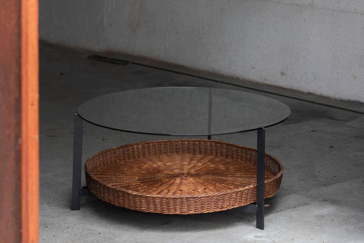 Round coffee table by Rudolf Wolf for Rohé Noordwolde, Dutch design, 1950s 2