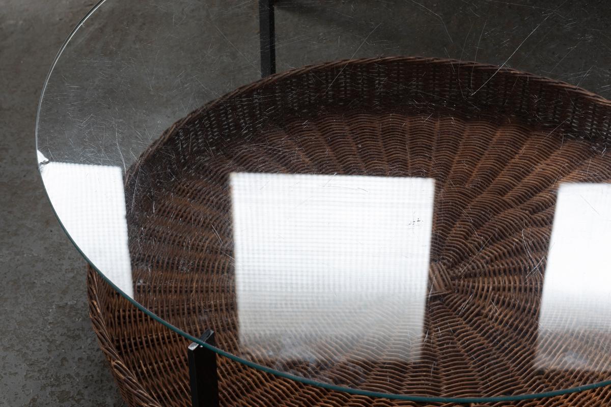 Round coffee table by Rudolf Wolf for Rohé Noordwolde, Dutch design, 1950s 4