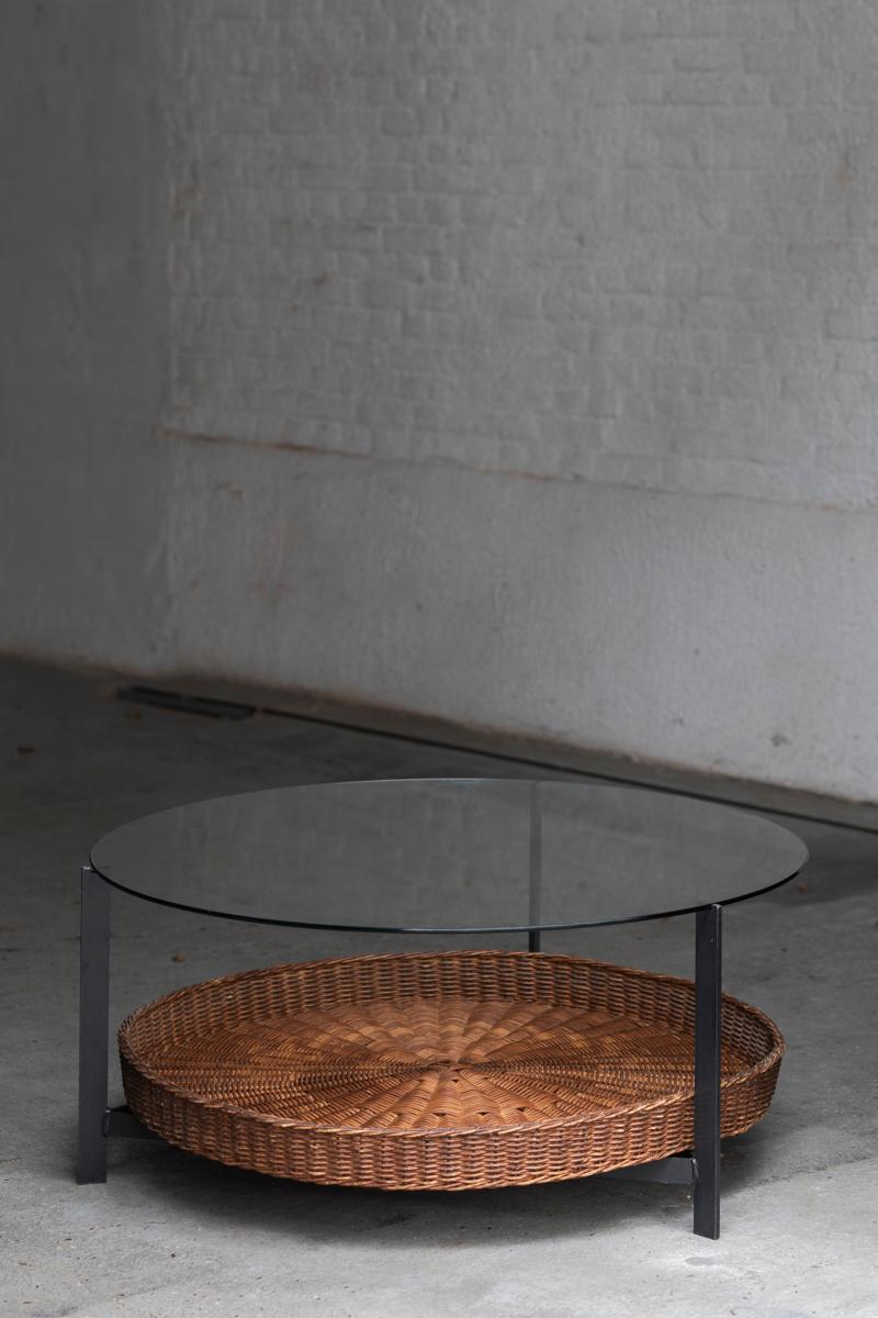 Round coffee table by Rudolf Wolf for Rohé Noordwolde, Dutch design, 1950s 5