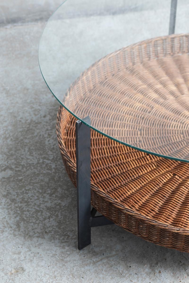 Scandinavian Modern Round coffee table by Rudolf Wolf for Rohé Noordwolde, Dutch design, 1950s
