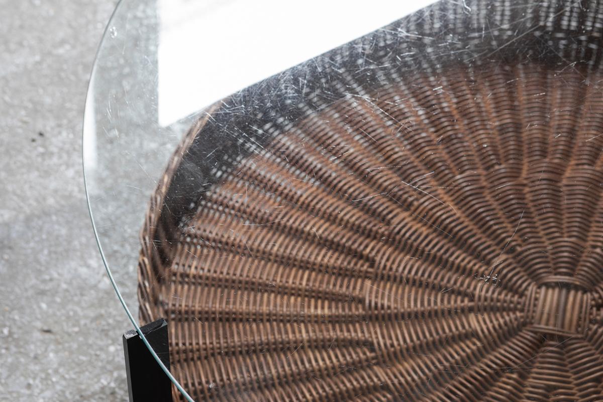 Round coffee table by Rudolf Wolf for Rohé Noordwolde, Dutch design, 1950s In Good Condition In Antwerpen, BE