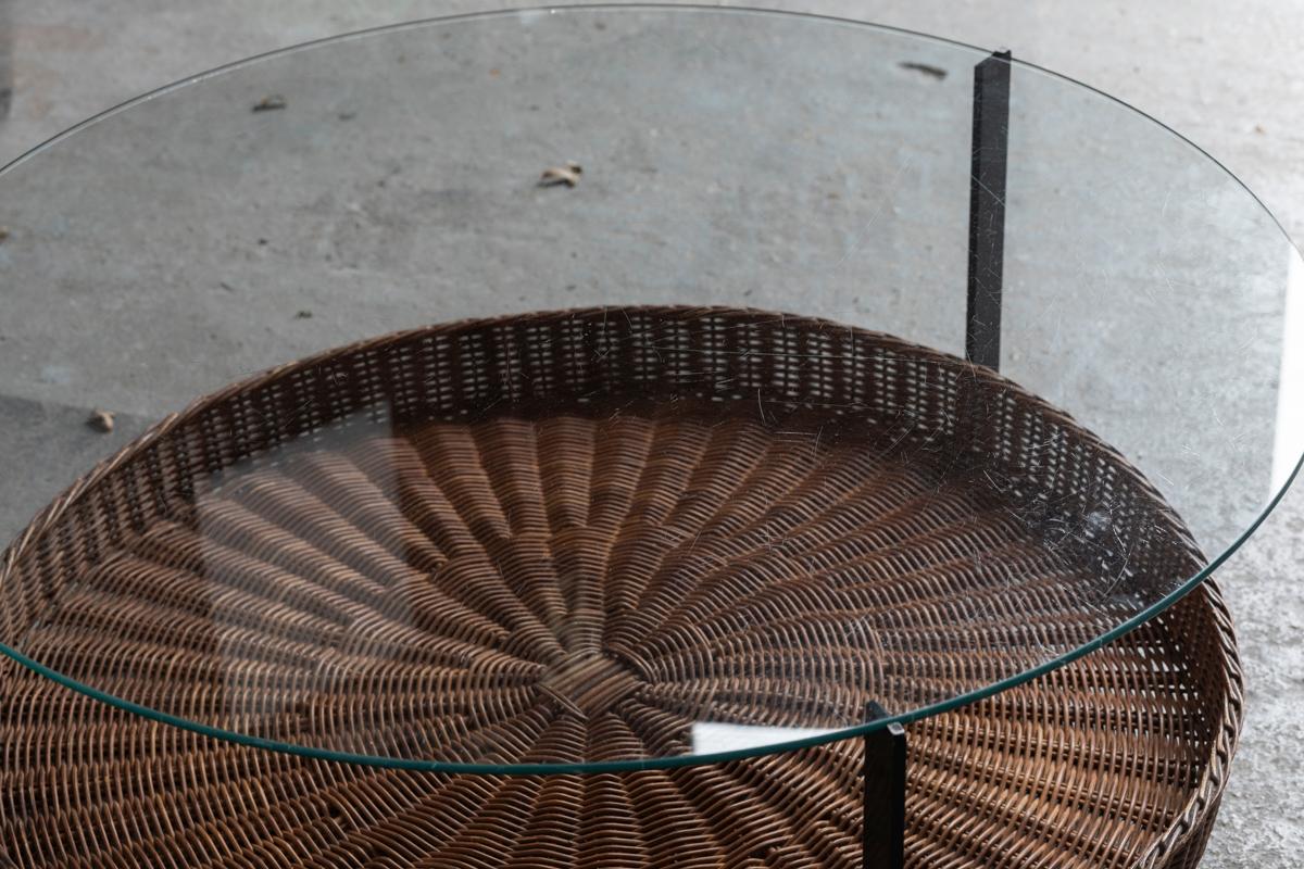 Mid-20th Century Round coffee table by Rudolf Wolf for Rohé Noordwolde, Dutch design, 1950s