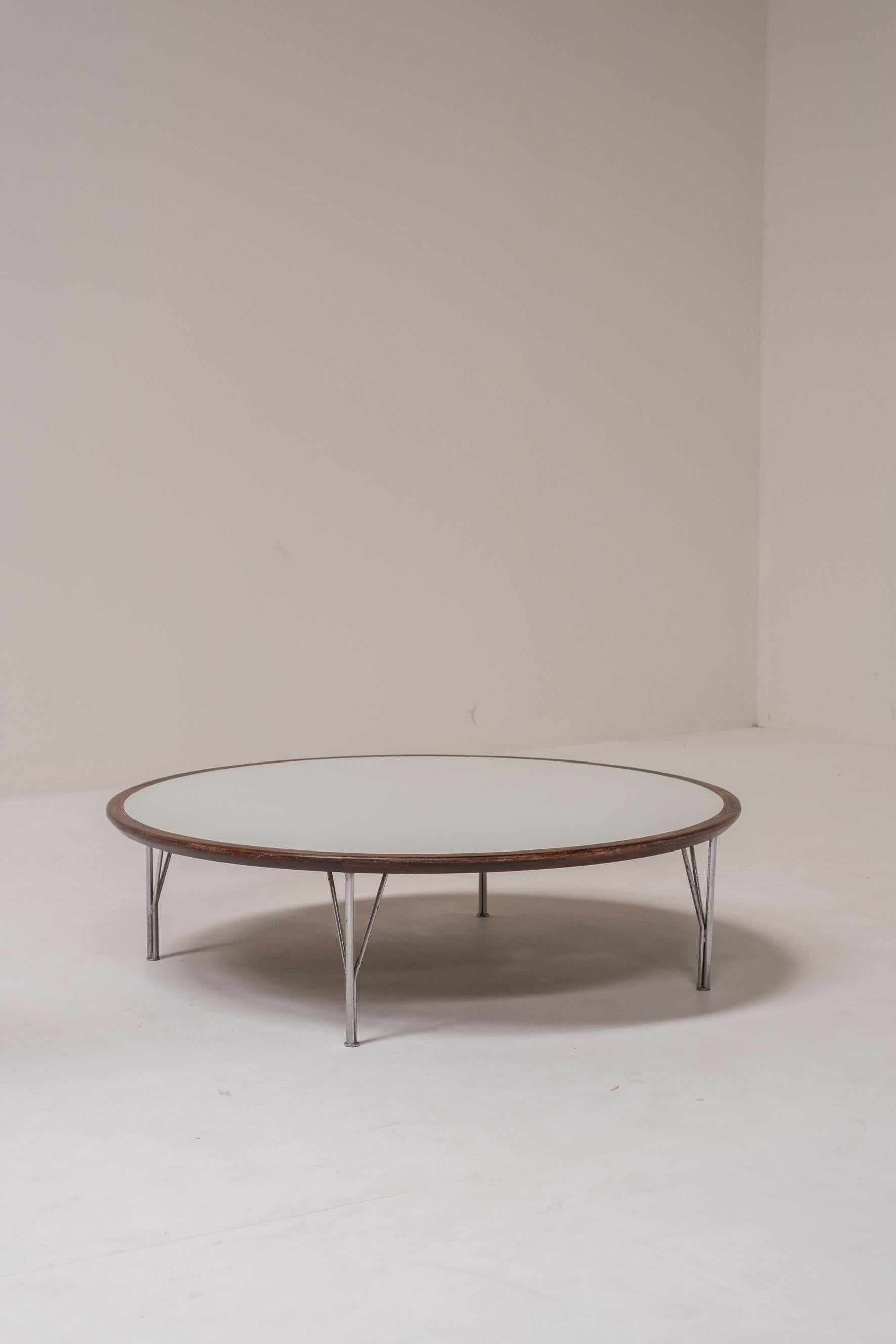 Mid-Century Modern Table basse ronde, Danemark, 1970 en vente