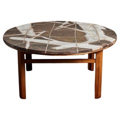Mid Century Danish Modern Tile Top Coffee Table