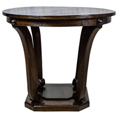Round Coffee Table from the Interwar Period Antique Round Coffee Table from the Interwar Period