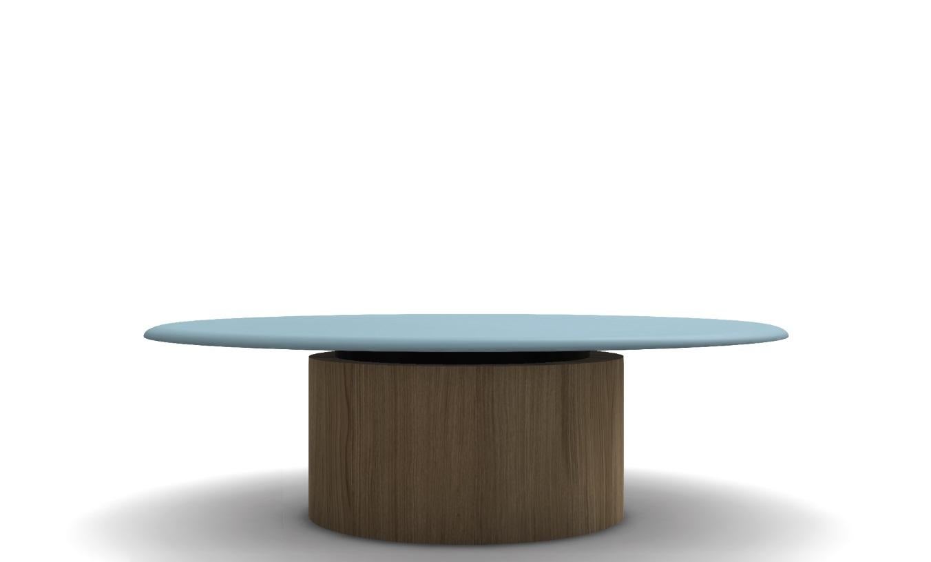 Round Coffee Table In Custom Lacquer & Wood Finishes For Sale 3