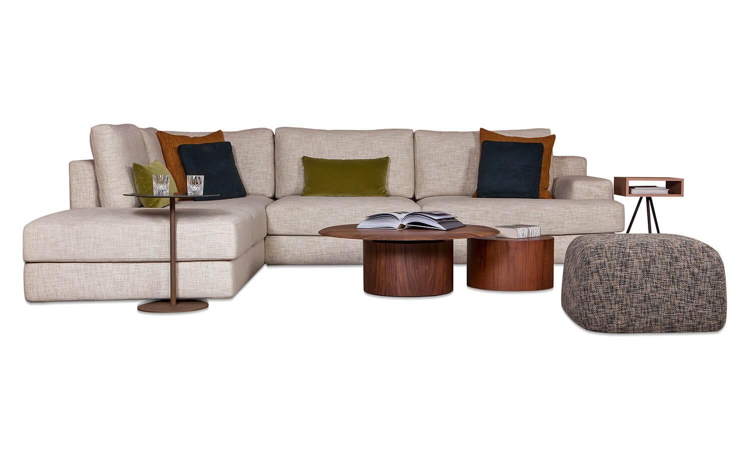 Modern Round Coffee Table In Custom Lacquer & Wood Finishes For Sale