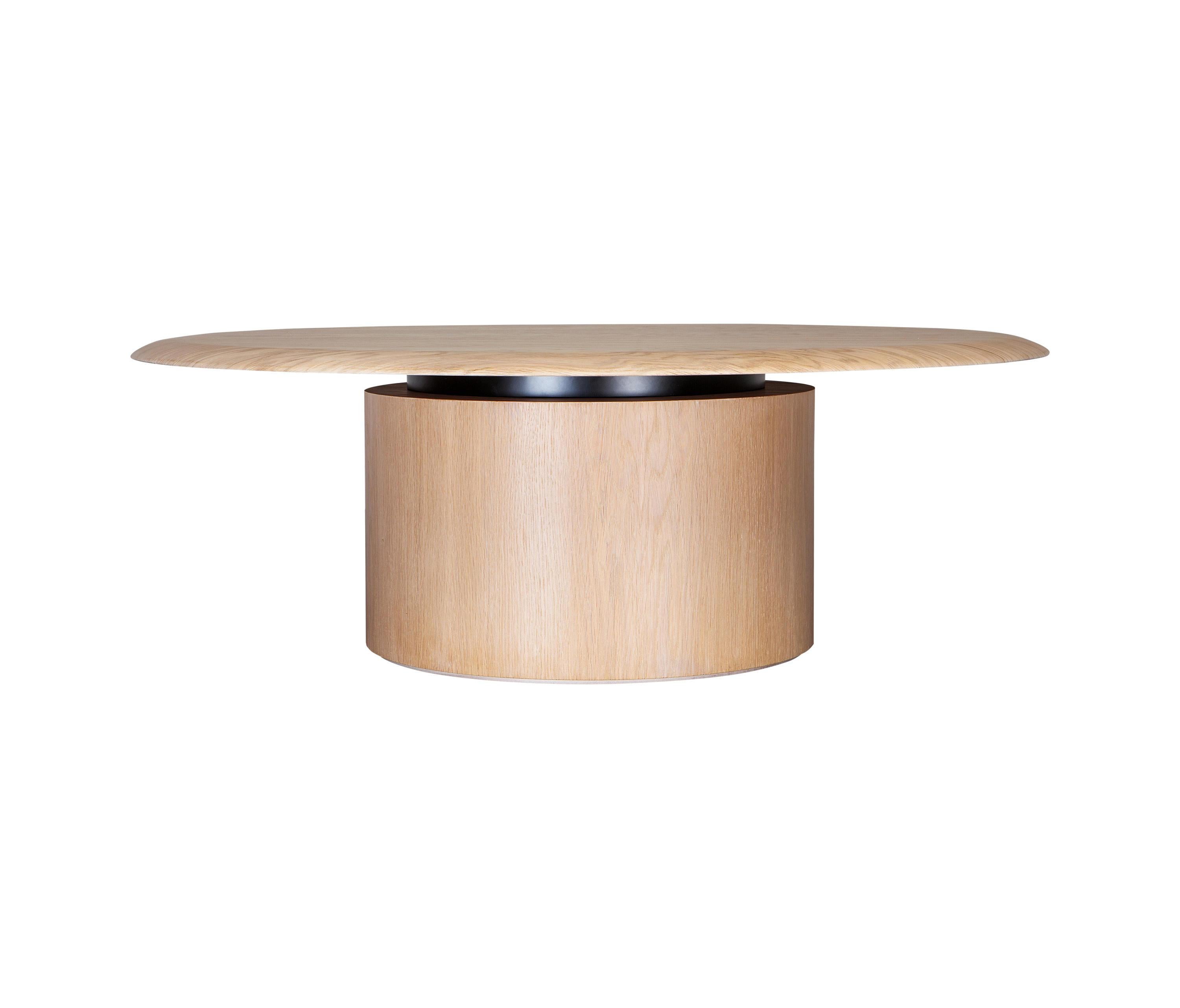 Hand-Crafted Round Coffee Table In Custom Lacquer & Wood Finishes For Sale