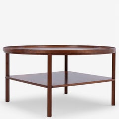 Mesa de centro redonda de caoba de Kaare Klint