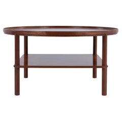 Table basse ronde en acajou de Kaare Klint
