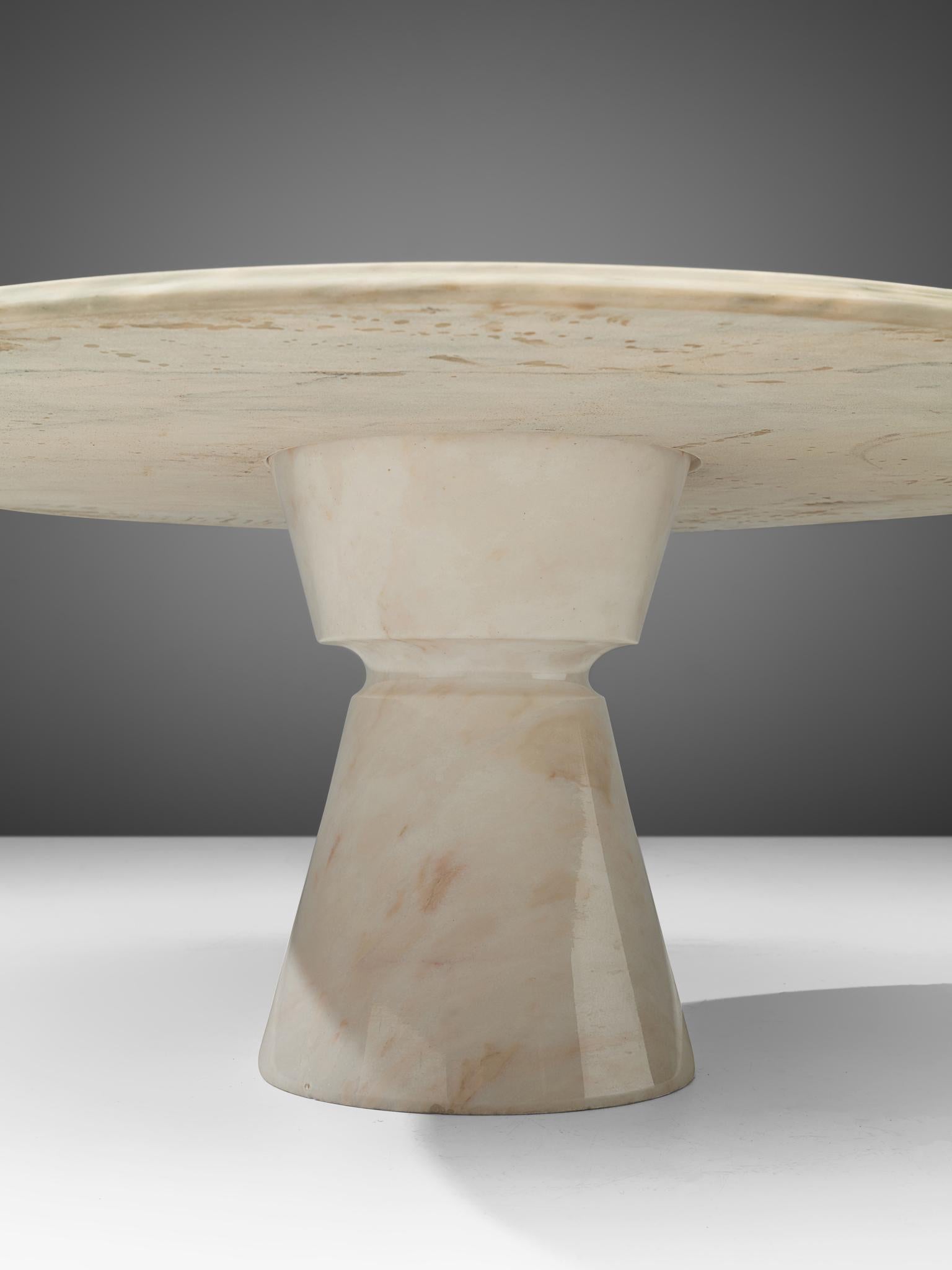 Round Coffee Table in Marble, 1970s 1