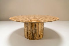 Round Coffee Table In Onyx Marble, Italy 1970s