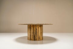 Round Coffee Table In Onyx Marble, Italy 1970s
